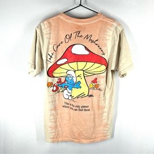 The Smurfs T Shirt Mushroom Print size M
